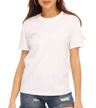 女数码印仿棉短袖圆领T恤-LTW20001 - 仿棉-180g/S