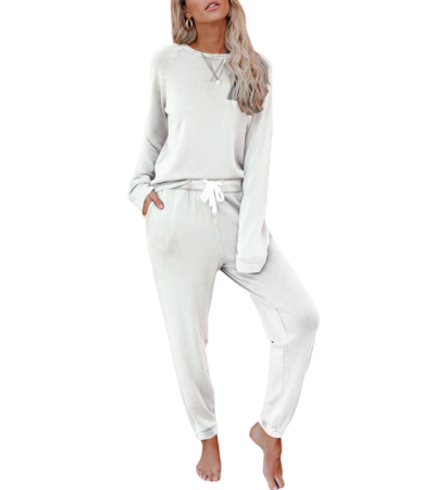 家居服插肩袖套装裤子NWY062B - 仿棉-180g/S