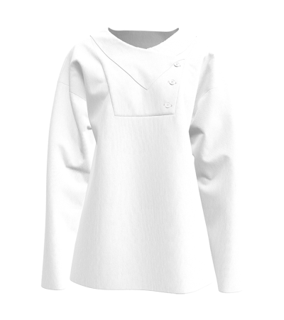 交叉领落肩长袖上衣LTW20171 - 仿棉-180g/S