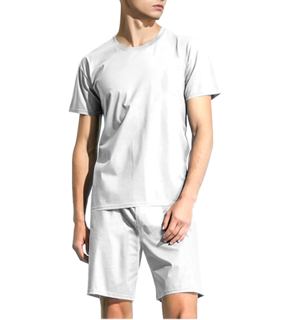 男短款家居服套装（SCC0026） - 仿棉-180g/S