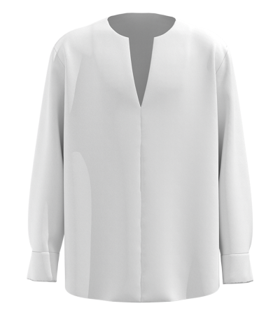 男四面弹暗门襟无领长袖衬衫-LTM100644 - 四面弹-120g/S