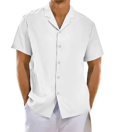 男数码印翻领短袖衬衫LTM10076_D - 四面弹-120g/S