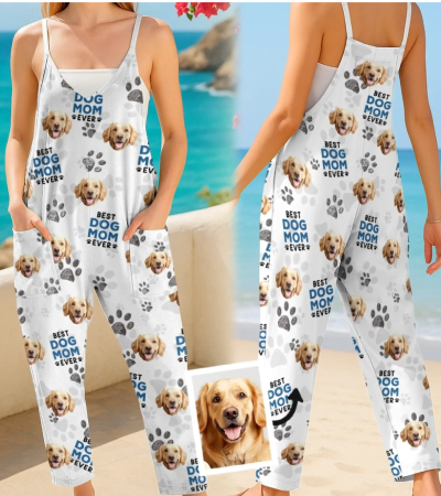 女士两侧口袋背带连体裤-XHY029 - 仿棉-170g/XS