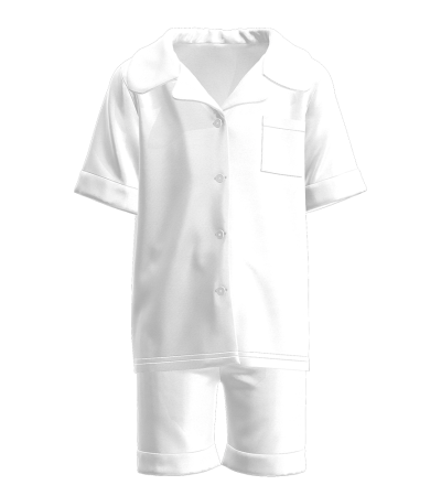 儿童古巴领家居套装A0158 - 冰丝-140g/5-6T