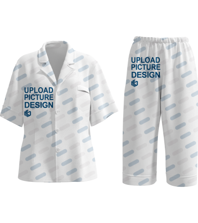 女款织带衬衫领长袖长裤家居套装冰丝-WRL023S - 冰丝-140g/S