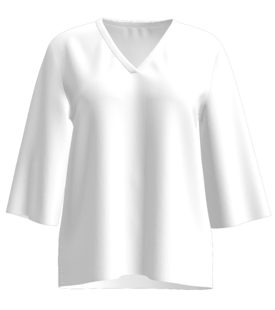 女仿棉V领7分袖T恤LTW20374 - 仿棉-180g/S