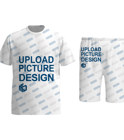 男士圆领短袖短裤套装-DLZ010 - 针眼布-140g/1XL