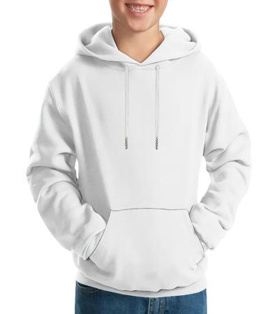 QSNDL 3D欧码青少年双帽卫衣（R0006S_S) - 空气层-200g/XS