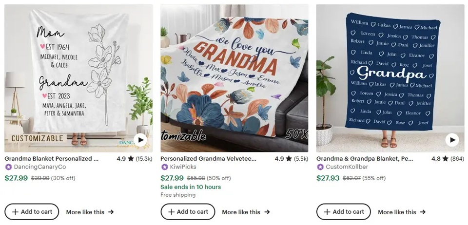 温暖的个性定制毛毯创意之给祖母的礼物