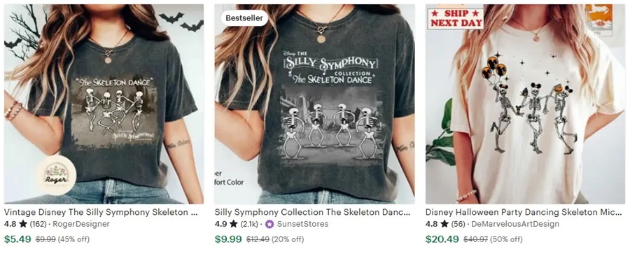 t恤定制万圣节元素骷髅舞会