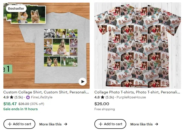 家庭旅行定制T恤创意之照片拼贴