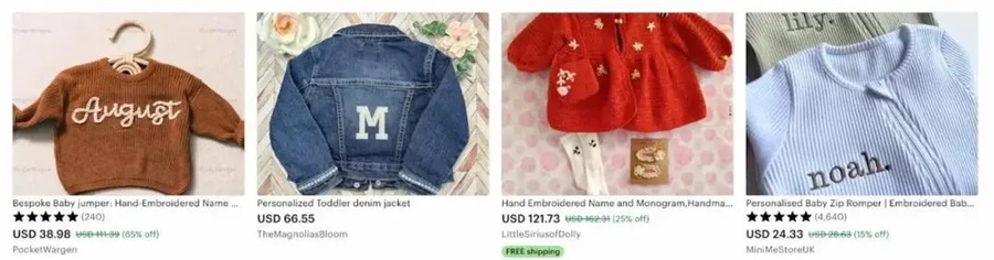 Etsy跨境平台pod定制童装