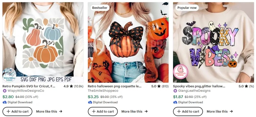 跨境选品思路，秋冬T恤设计元素推荐之万圣节元素