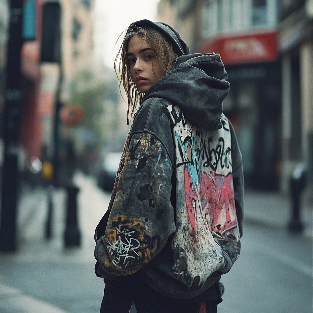 POD服装差异化设计之个性涂鸦卫衣