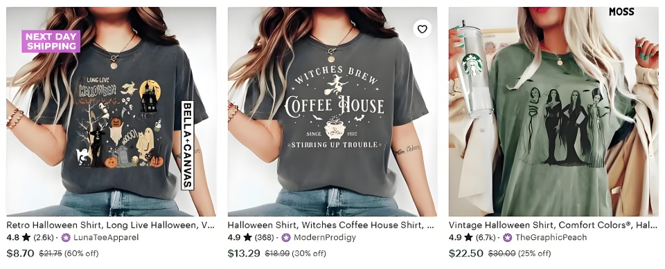 跨境电商pod服装t恤定制商品